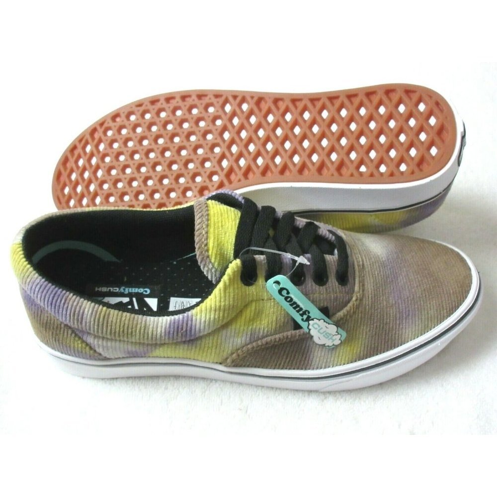 Vans Women's Comfycush Era Blotched Purple Tie Dye Corduroy Shoes Sizes NWT - Picture 2 of 5
